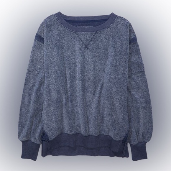 🆕 AEO Oversized Big Hug Reverse Fleece Sweatshirt - Picture 7 of 7